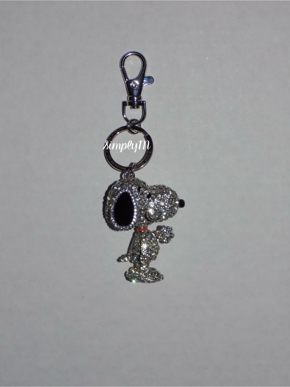 Peanuts Snoopy AE Mini Tote & Steiff Plush & Pave 3D Rhinestone Bling Keychain - Picture 10 of 12